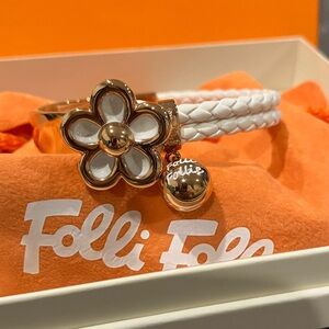 Folli Follie White and Gold Flower Bracelet